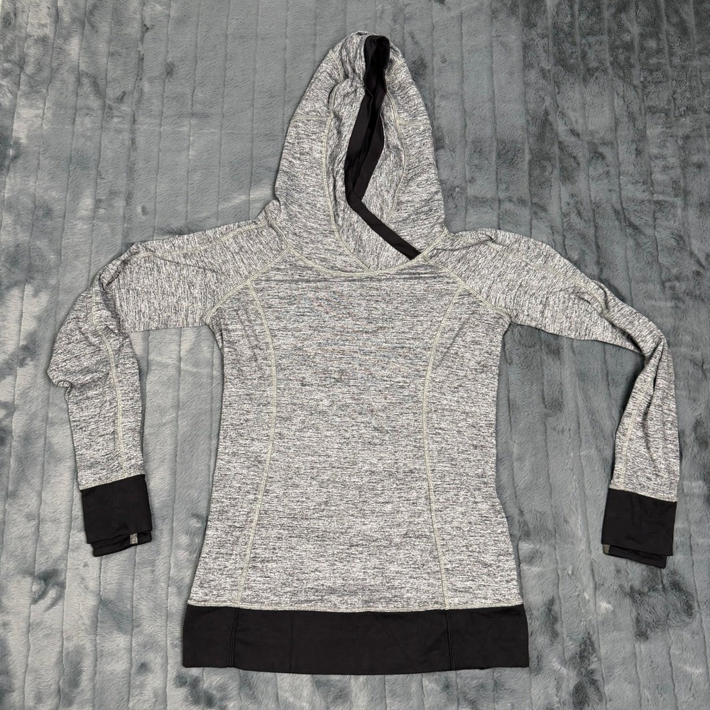 Lululemon Gray Space Dye Hoodie Pullover Athletic Sweatshirt Women Size 4